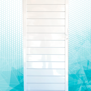 PORTÃO SOCIAL FRISO ALUGALV BRANCO 1.80X0.80 COM FECHADURA